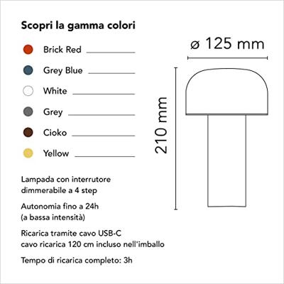 Flos Bellhop Battery Tafellamp - Blauw