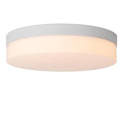 Lucide BISKIT - Plafonnière Badkamer - Ø 28 cm - LED - 1x18W 2700K - IP44 - Bewegingssensor - Wit