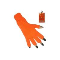 Vingerloze handschoenen oranje - thumbnail