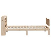 Bedframe met hoofdbord massief grenenhout 75x190 cm - thumbnail