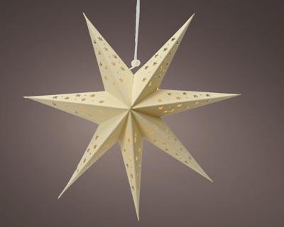 Ster LED karton 40cm met timer Crème Ster LED karton 40cm met timer Crème