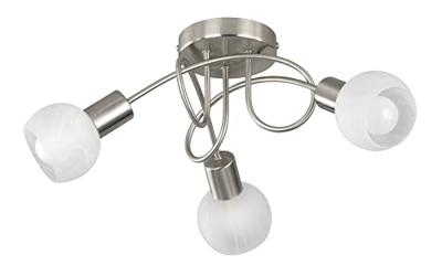 Trio PlafondspotAntibes Knot 3-lichts nikkel mat - R60173007
