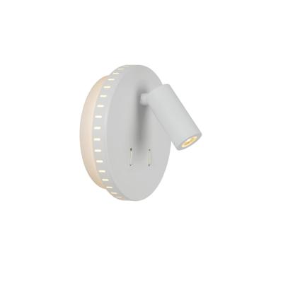 Lucide BENTJER - Bedlamp / Wandlamp - Ø 14 cm - LED - 3000K - Wit Lucide BENTJER - Bedlamp / Wandlamp - Ø 14 cm - LED - 3000K - Wit
