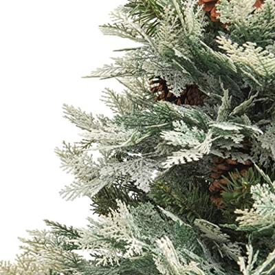 VidaXL Kerstboom met led en dennenappels 120 cm pvc en pe groen