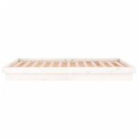 Bedframe LED massief hout wit 135x190 cm 4FT6 Double - thumbnail