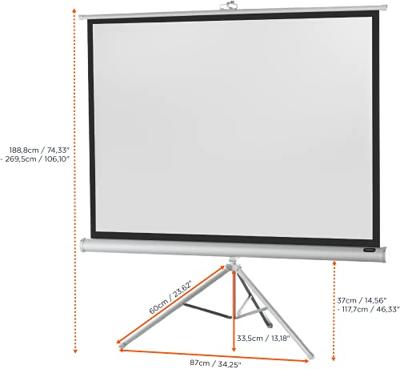 Celexon 1090269 Oprolbaar projectiescherm (statief) 176 x 132 cm Beeldverhouding: 4:3 - thumbnail