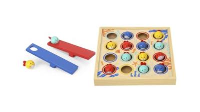 Tooky Toy flying fish diving houten behendigheidsspel 19-delig