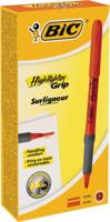 Bic markeerstift Highlighter Grip oranje, doos van 12 stuks - thumbnail