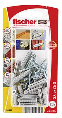 Wandpluggen en schroeven Fischer Wandpluggen en schroeven 20 Onderdelen (5 x 25 mm)