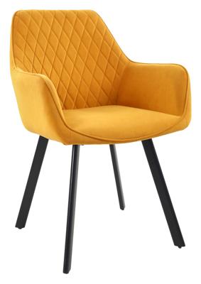 Artistiq Eetkamerstoel 'Artemus' Velvet, kleur Geel