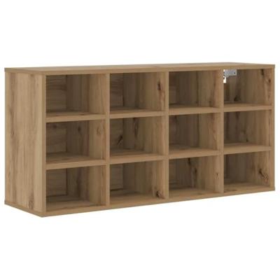 VidaXL Schoenenkast artisan eiken 103 x 30 x 51 cm bewerkt hout
