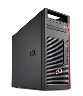 Fujitsu CELSIUS M770 power DDR4-SDRAM W-2125 Tower Intel® Xeon® 32 GB 512 GB SSD Windows 10 Pro Workstation Zwart, Rood