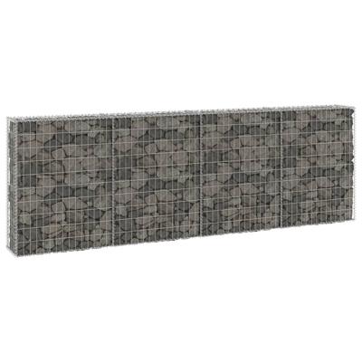 VidaXL Schanskorfmuur met deksels 300x30x100 cm gegalvaniseerd staal
