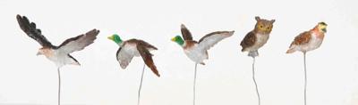 Lemax assorted birds s/5 kerstdorp accessoire 2008