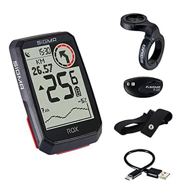 Sigma rox 4.0 gps zw/zw hr stuurhouder + ant + /ble borstriem - thumbnail