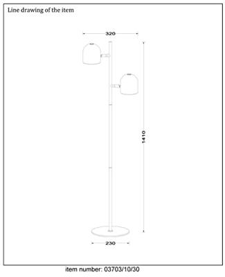 Lucide SKANSKA - Vloerlamp - LED 3 StepDim - 2x5W 3000K - Zwart