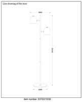 Lucide SKANSKA - Vloerlamp - LED 3 StepDim - 2x5W 3000K - Zwart - thumbnail