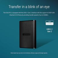 Transcend ESD 270 C 1 TB Externe SSD harde schijf USB-C, USB-A Zwart TS1TESD270C - thumbnail