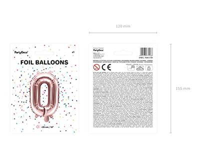 Folieballon O Rose Goud 35 cm