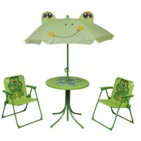 3-delige Bistroset voor kinderen met parasol groen - thumbnail