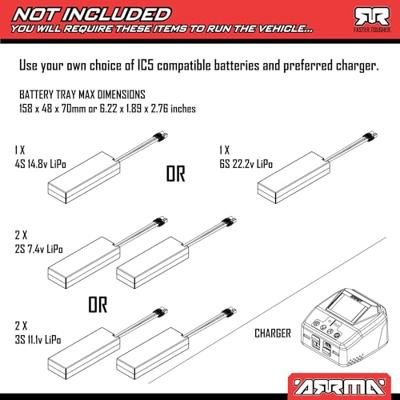 Arrma Notorious 6S V6 BLX RTR - Zwart