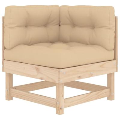 8-delige Loungeset met kussens massief hout