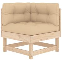 8-delige Loungeset met kussens massief hout - thumbnail