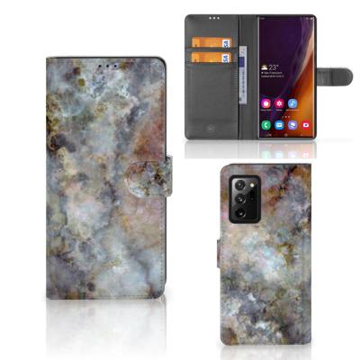 Samsung Galaxy Note20 Ultra | Bookcase | Marmer Grijs