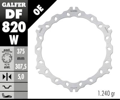 GALFER golf remschijf "df820 rotor brake rotors starr
