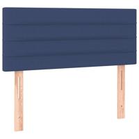 Boxspring met matras stof blauw 120x190 cm - thumbnail