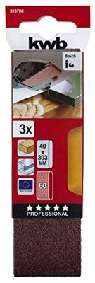 kwb 910706 Schuurbandset Korrelgrootte (num) 60 (l x b) 303 mm x 40 mm 3 stuk(s)