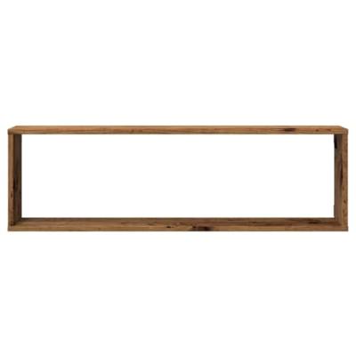 Wandschappen kubus 4 st 100x15x30 cm bewerkt hout oud hout