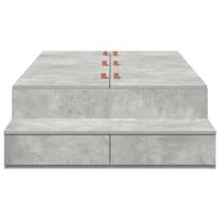 Opbergbedframe Beton Grijs 236.5 x 80 x 31.5 cm Bewerkt hout - thumbnail