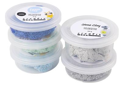 Creativ Company Stone clay mix, blauw/groen harmonie, 1 doos