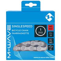 M-Wave ketting 1/2 x 1/8 inch 112 schakels 1s antiroest zilver - thumbnail