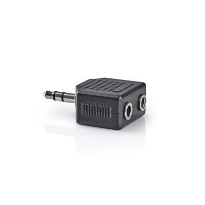 Nedis Stereo-Audioadapter | 3,5 mm Male | 2x 3,5 mm Female | 1 stuks - CAGB22945BK CAGB22945BK