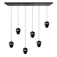 Highlight Hanglamp Kobe -2e kans- 6 lichts L 116 cm zwart - thumbnail