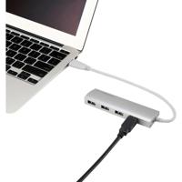 Renkforce USB 3.2 Gen 1-hub 4 poorten Met aluminium behuizing Aluminium - thumbnail