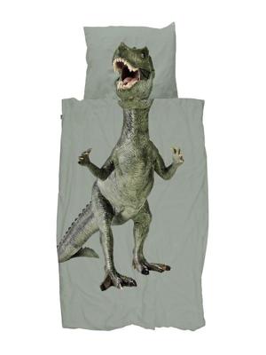 Snurk Dino Jurassic Green dekbedovertrek
