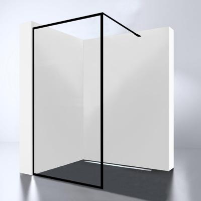 Inloopdouche Best Design For-You 120x200 cm 8 mm Nano Easy Clean Zwart Inloopdouche Best Design For-You 120x200 cm 8 mm Nano Easy Clean Zwart