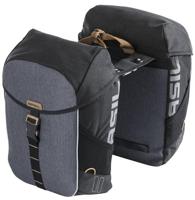 Basil Dubbele fietstas miles mik 34 liter 13 x 26 x 35 cm - zwart/grijs - thumbnail