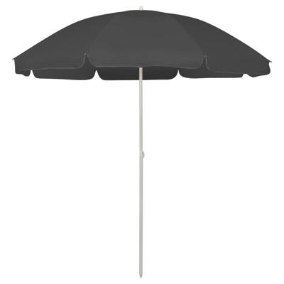 VidaXL Strandparasol 240 cm antracietkleurig