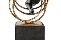 Decoratieve figuren DKD Home Decor Zwart Gouden Metaal Hars Modern (36 x 14 x 29,5 cm) - thumbnail