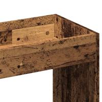 Hoge kast 92x33x180 cm bewerkt hout oud houtkleurig - thumbnail