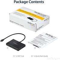 StarTech.com USB C naar HDMI multi-monitor adapter - 3-poort MST hub - monitor splitter - USB 3.1 Type C (MSTCDP123HD) - thumbnail