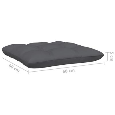 6-delige Loungeset met kussens massief grenenhout - thumbnail