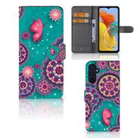 Samsung Galaxy M14 Hoesje Cirkels en Vlinders - thumbnail