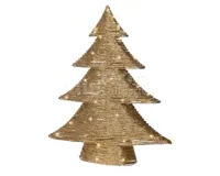Kerstboom Papier 50 LED 60cm Goud - thumbnail