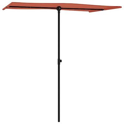 VidaXL Parasol met aluminium paal 180x110 cm terracottakleurig