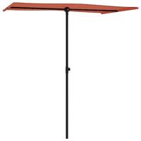 VidaXL Parasol met aluminium paal 180x110 cm terracottakleurig - thumbnail